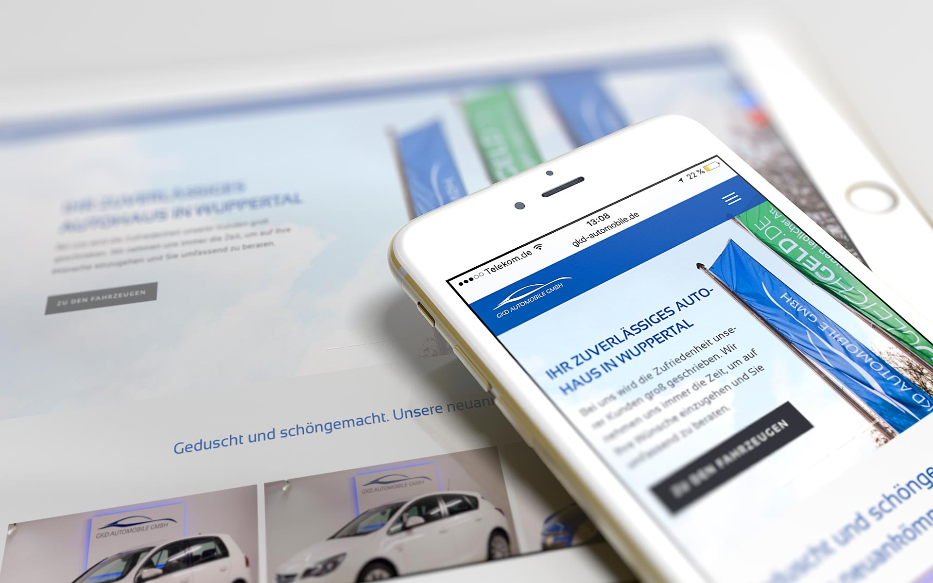 GKD Automobile GmbH Website auf ipad und iphone